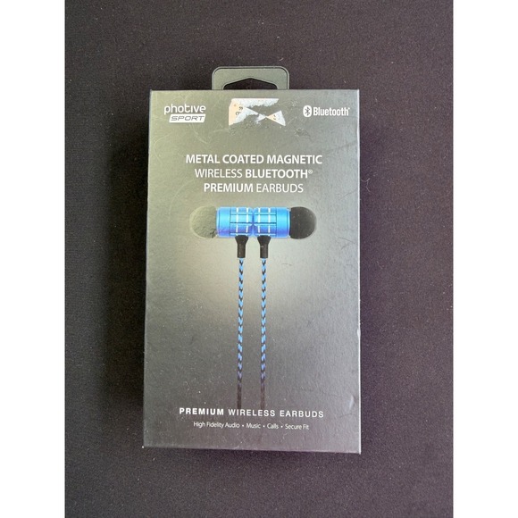 Photive Other - Photive Sport Bluetooth Earbuds In-Ear Blue Wireless Multifunction Button SEALED